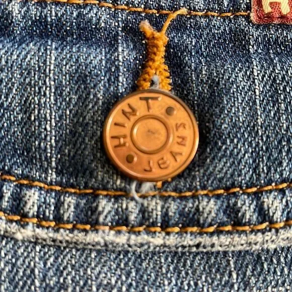 Hint Jeans Vintage Wide Leg Cropped Flare Denim Medium Wash Size 3 - Picture 6 of 14